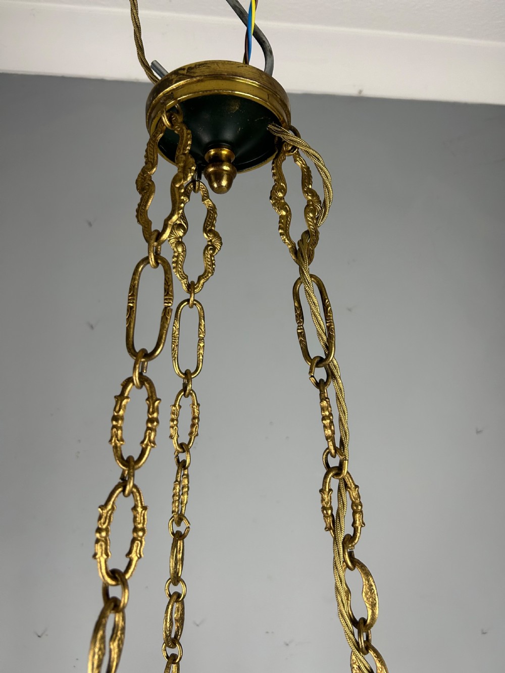 French 6 Arm Empire Antique Chandelier View V