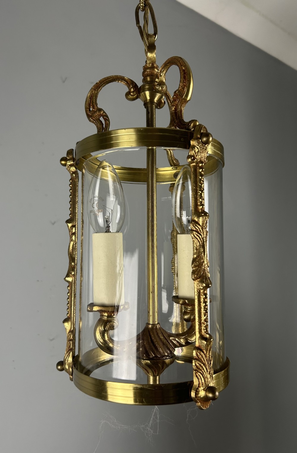 French Antique Twin Light Lantern, Rewired