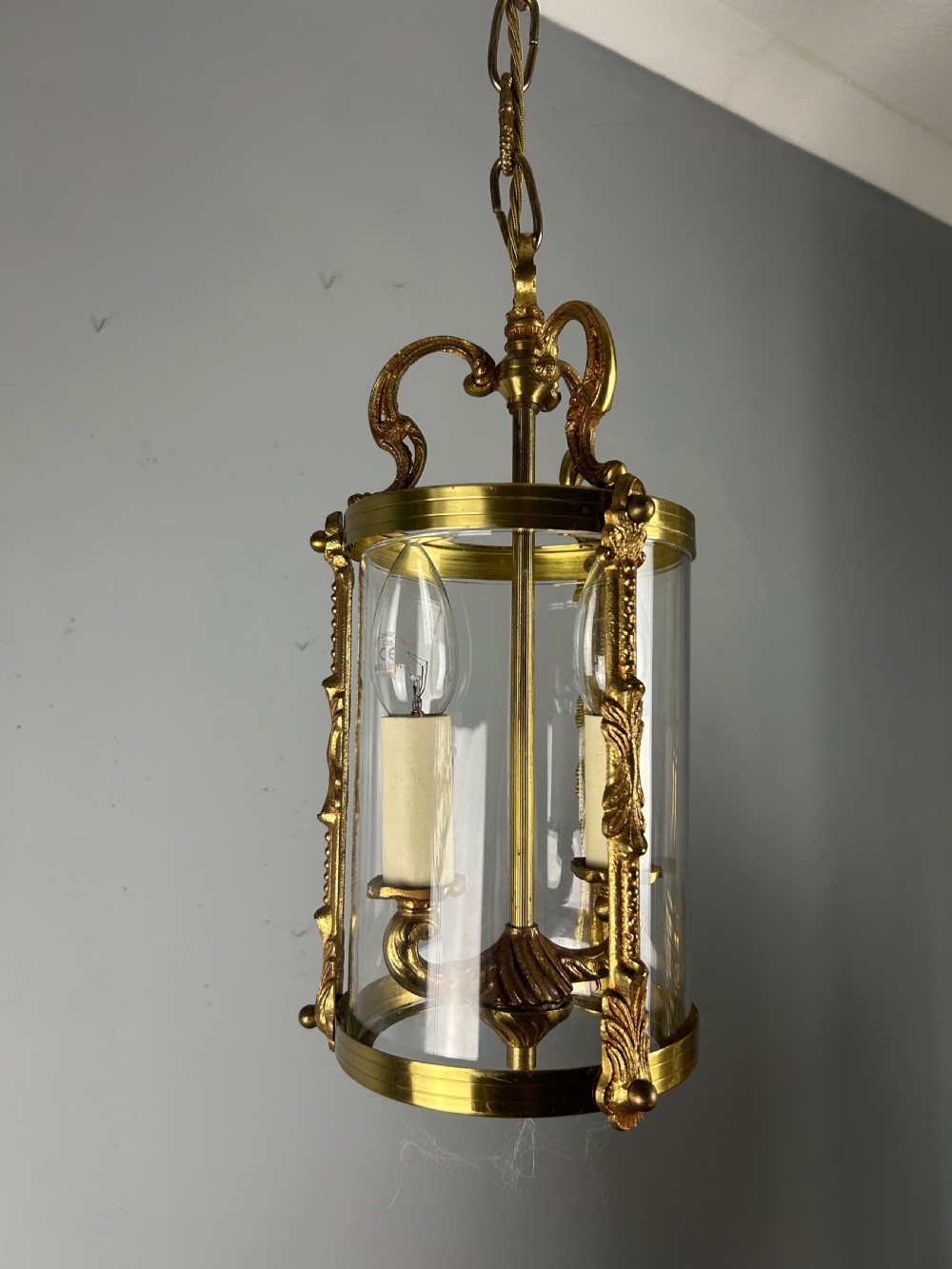 French Antique Twin Light Lantern, Rewired View IV