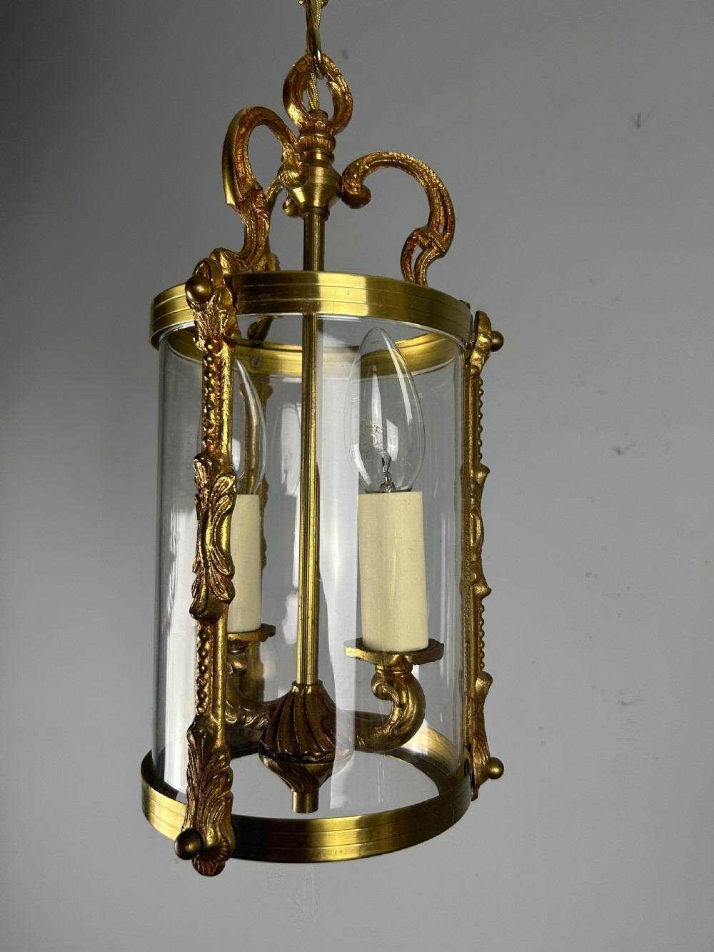 French Antique Twin Light Lantern, Rewired View VI