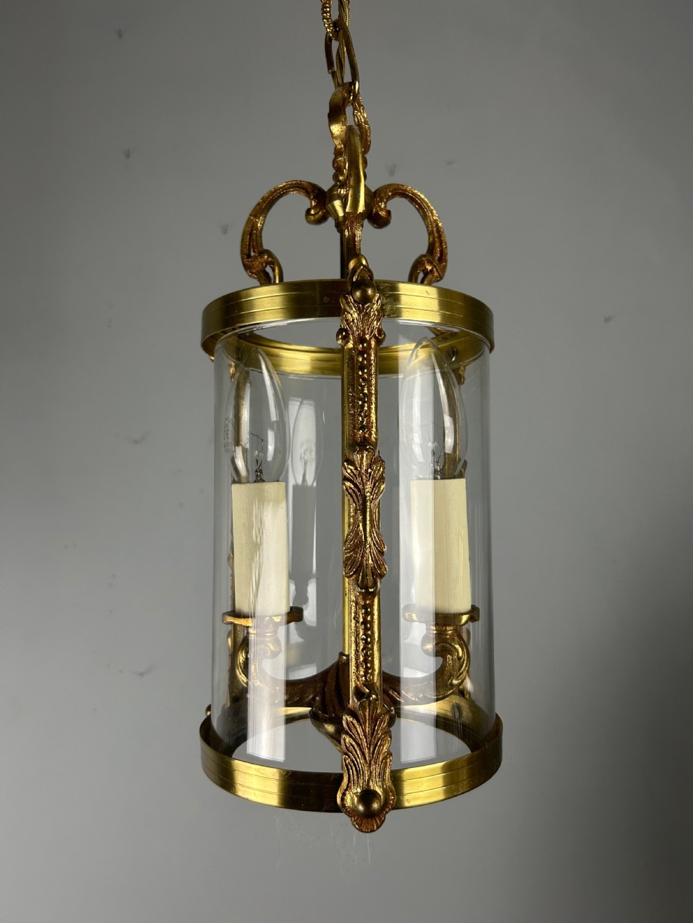 French Antique Twin Light Lantern, Rewired View VII