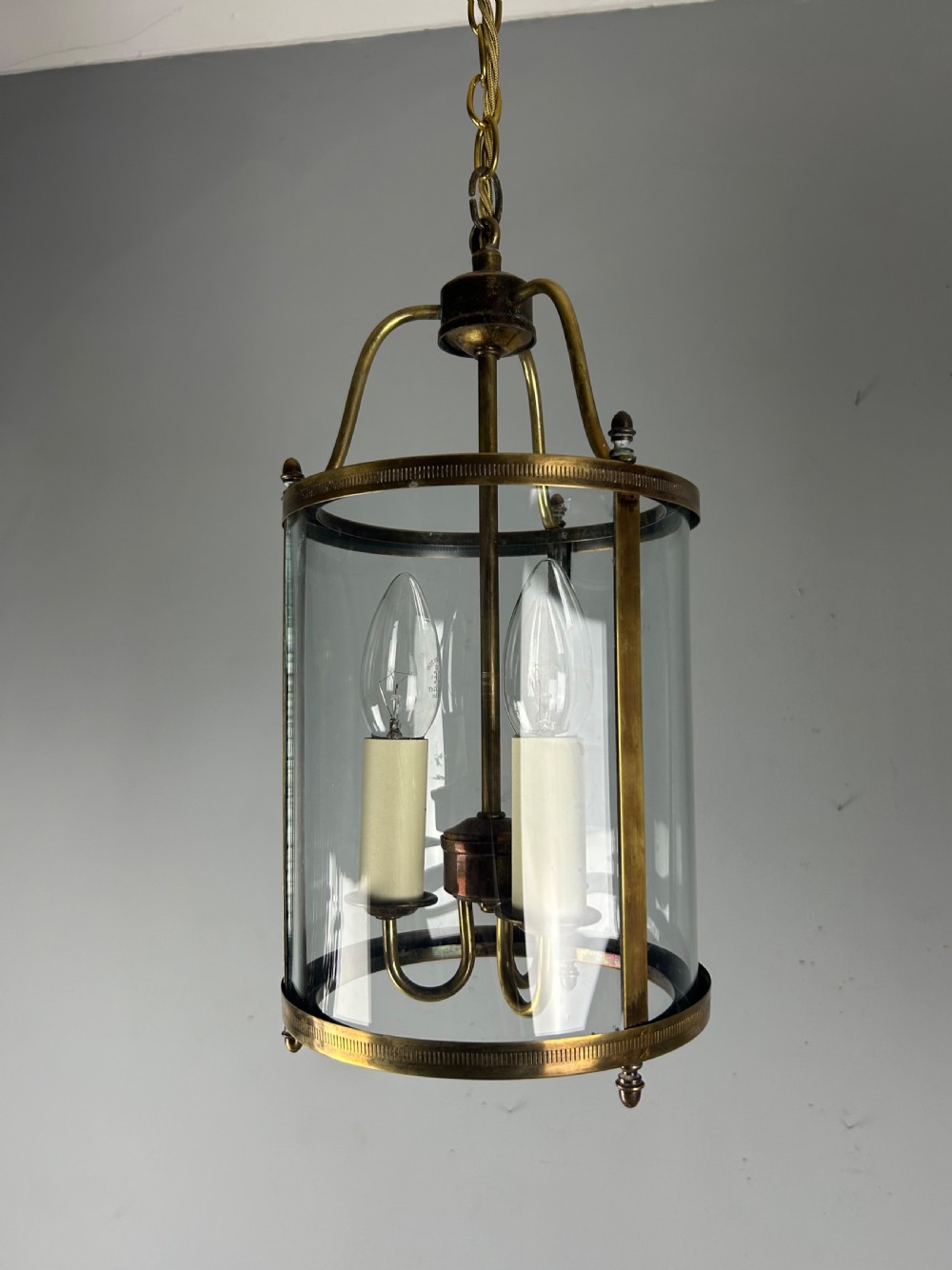 French Triple Light Antique Lantern, Rewired