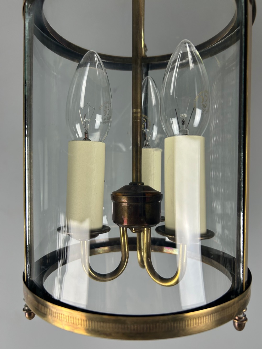 French Triple Light Antique Lantern, Rewired View II
