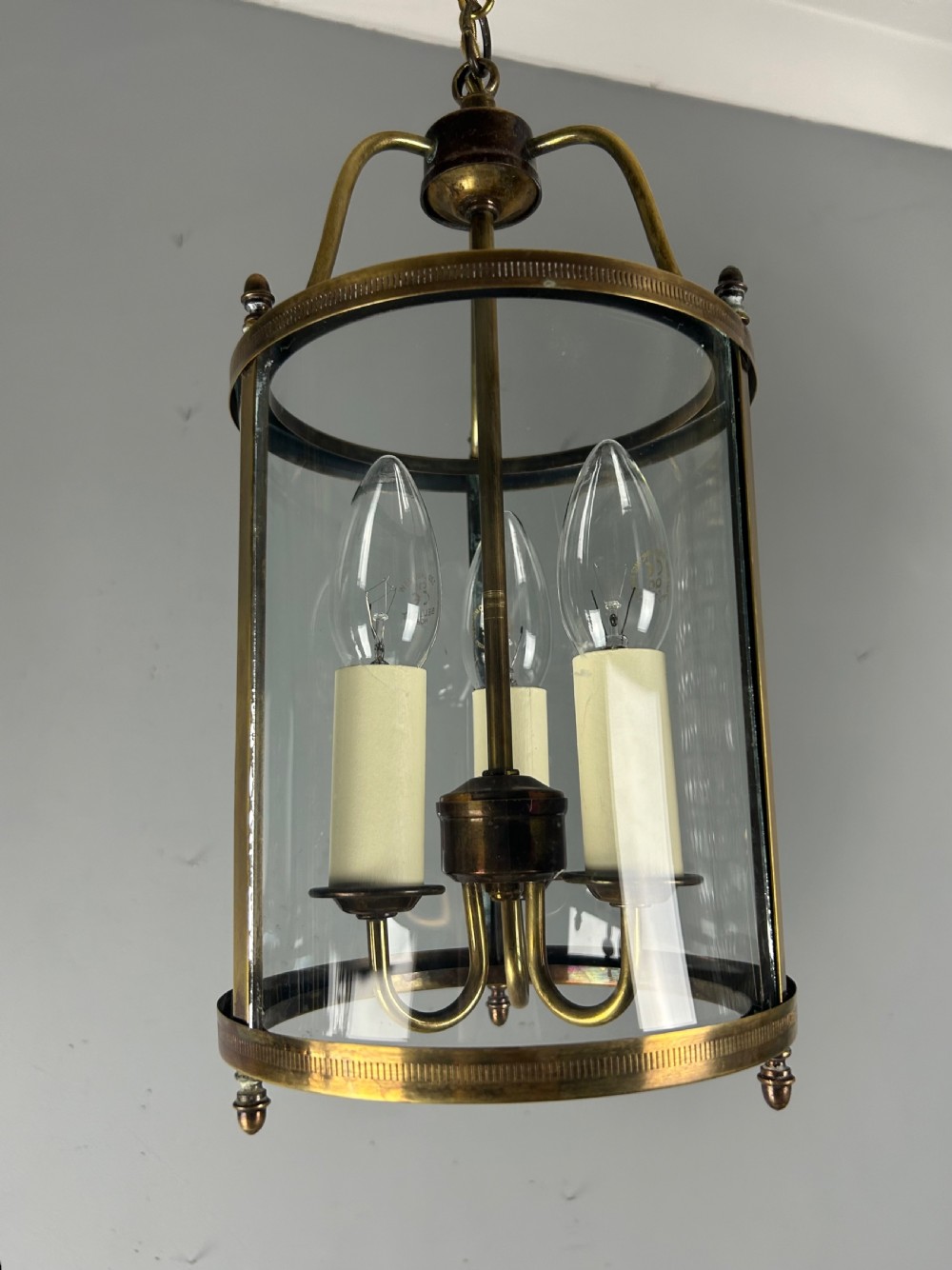 French Triple Light Antique Lantern, Rewired View III