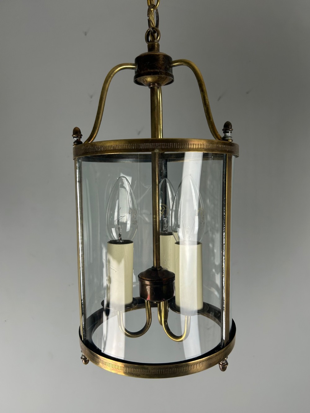French Triple Light Antique Lantern, Rewired View IV