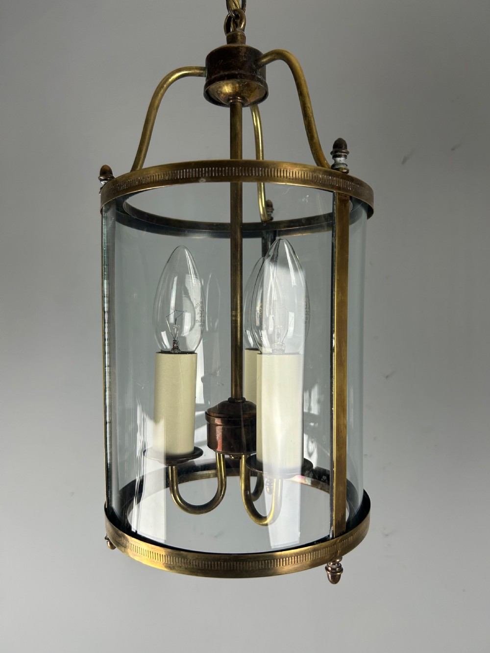 French Triple Light Antique Lantern, Rewired View V