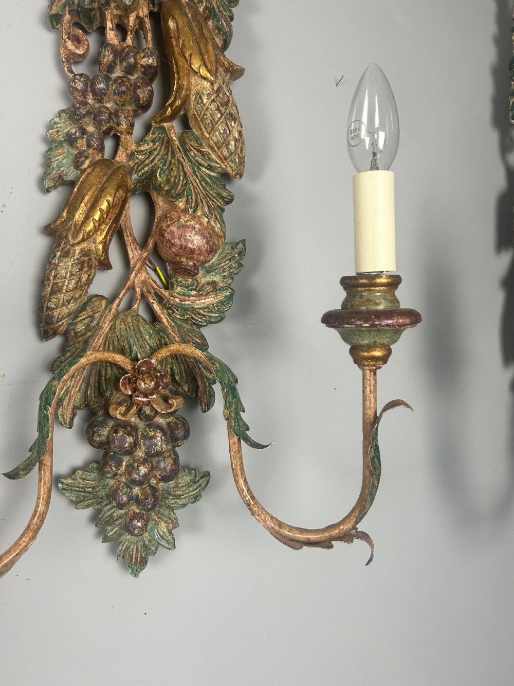 Set of 3 Large Polychrome Wall Lights  View VII