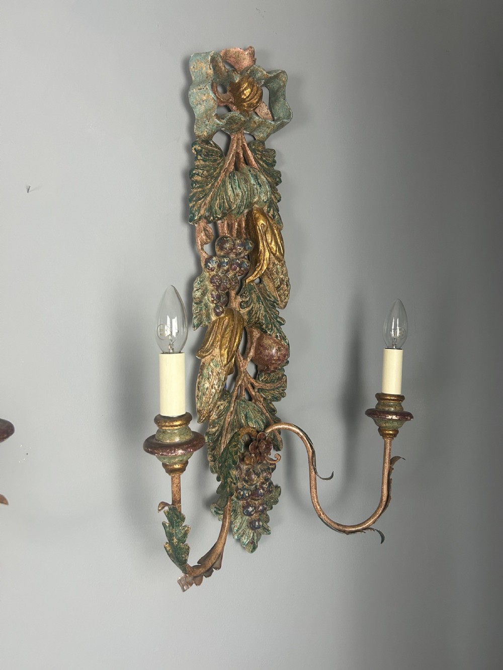 Set of 3 Large Polychrome Wall Lights  View VIII