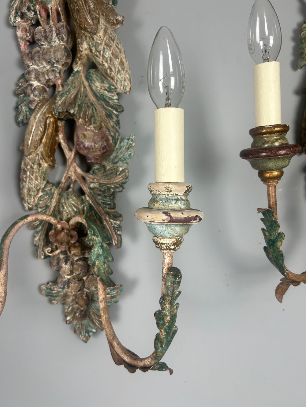 Set of 3 Large Polychrome Wall Lights  View XII