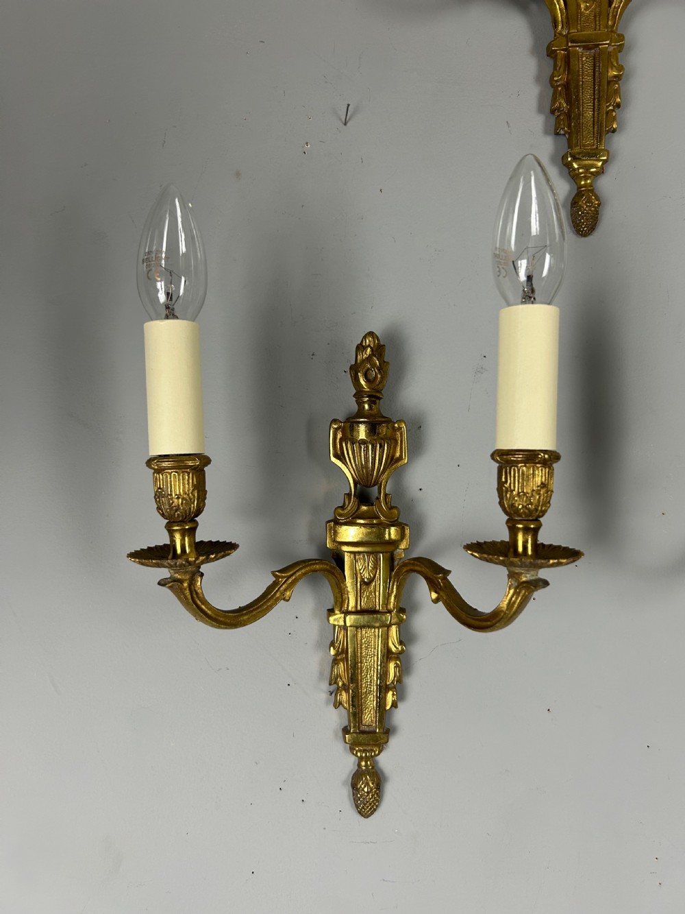 Set is Classical French Brass Wall Lights  View VII