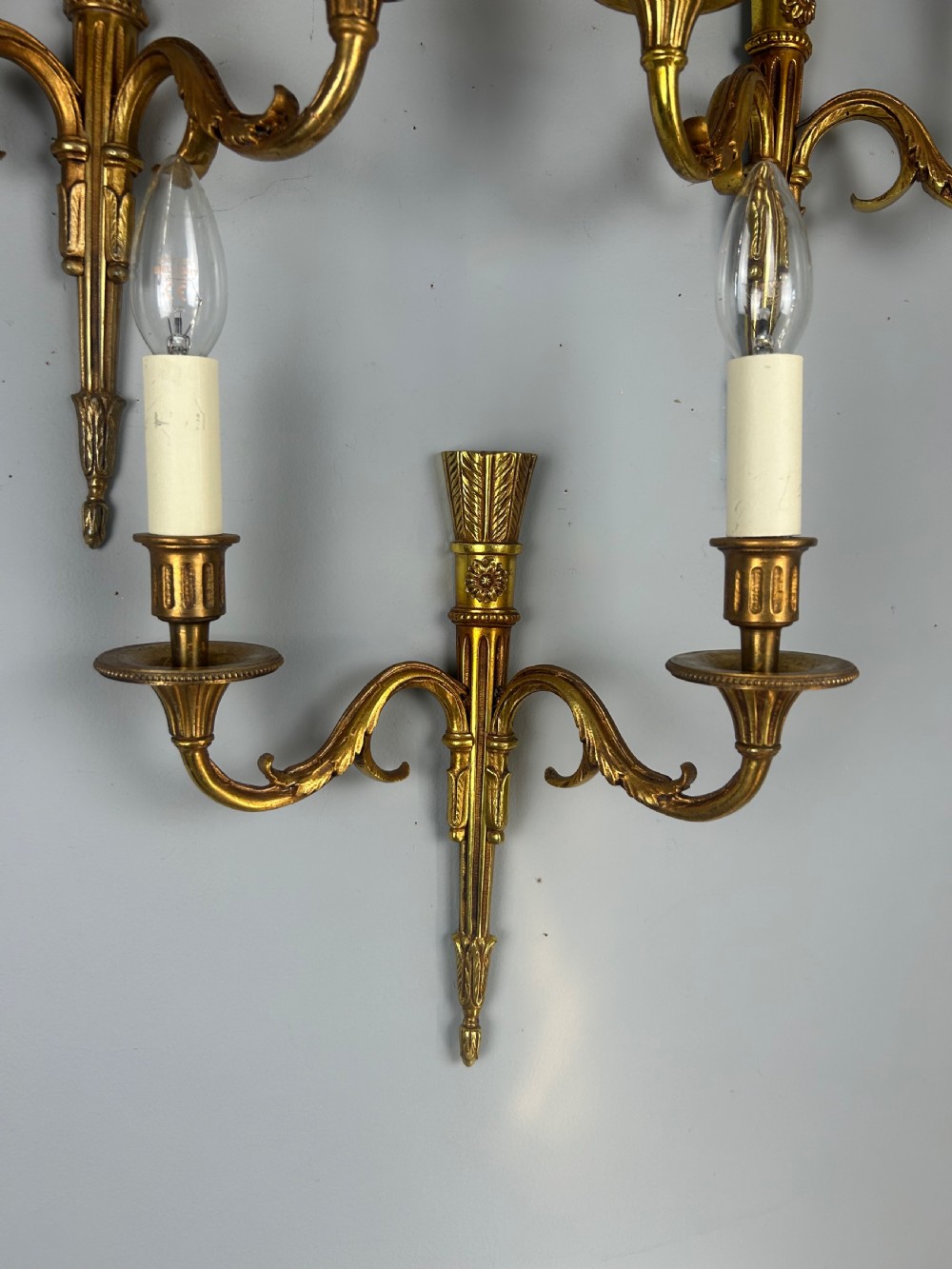 Set Of 5 French Gilded Bronze Wall Lights View III