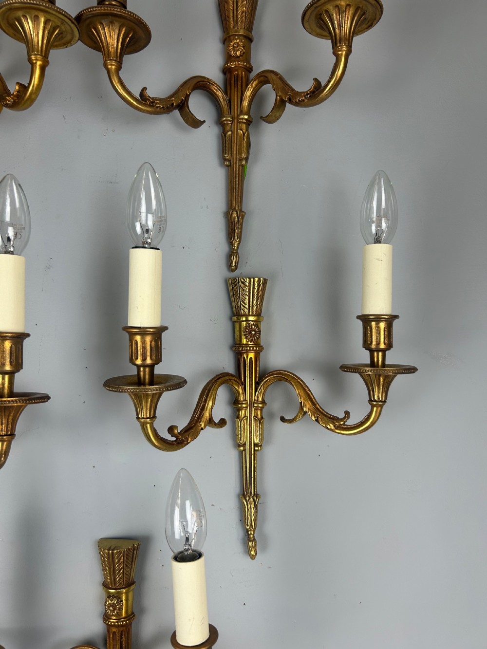 Set Of 5 French Gilded Bronze Wall Lights View V
