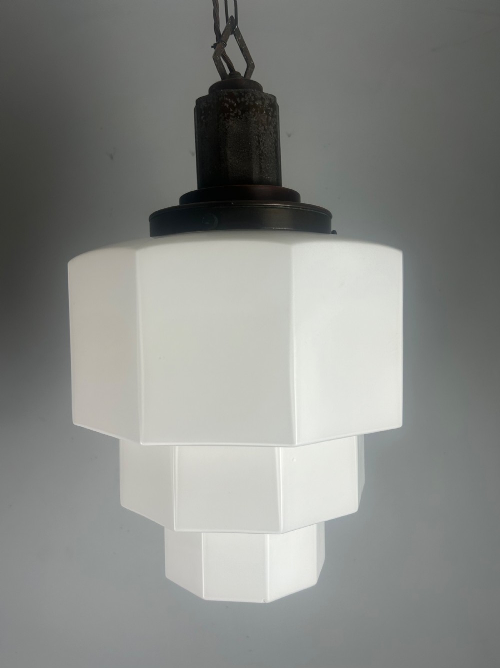 Large Art Deco Skyscraper Ceiling Light  View VI