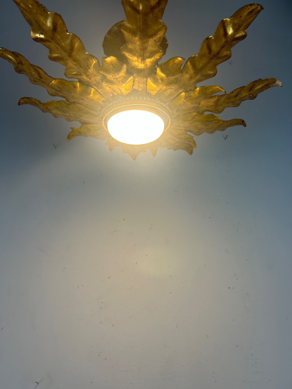 French Starburst Ceiling Light, Rewired View III