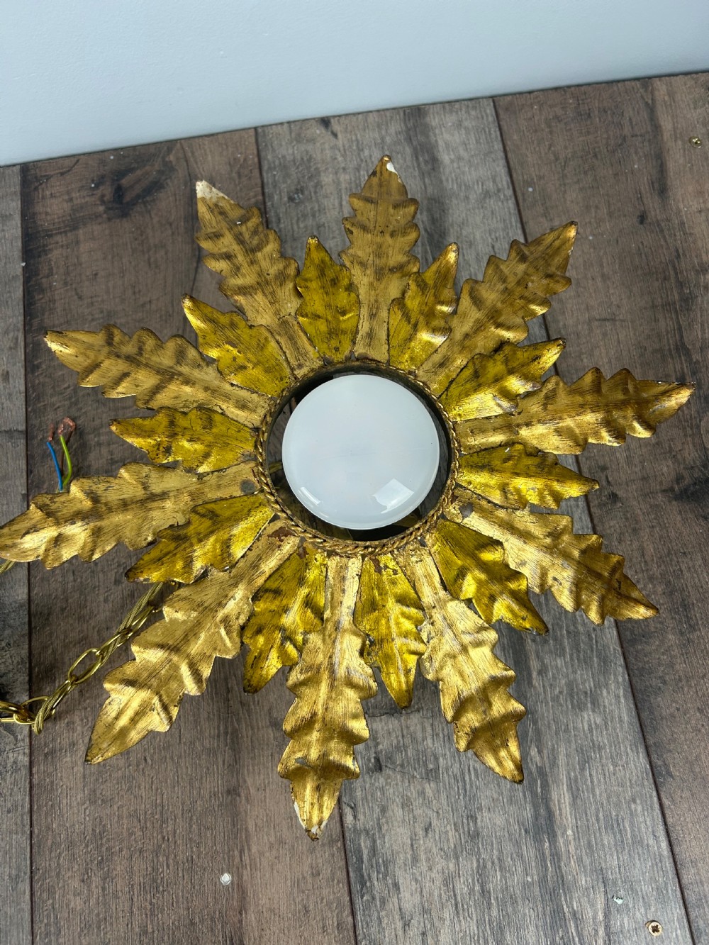 French Starburst Ceiling Light, Rewired View IV