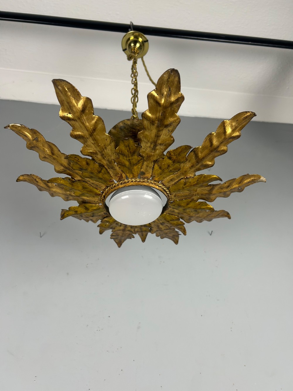 French Starburst Ceiling Light, Rewired View VIII