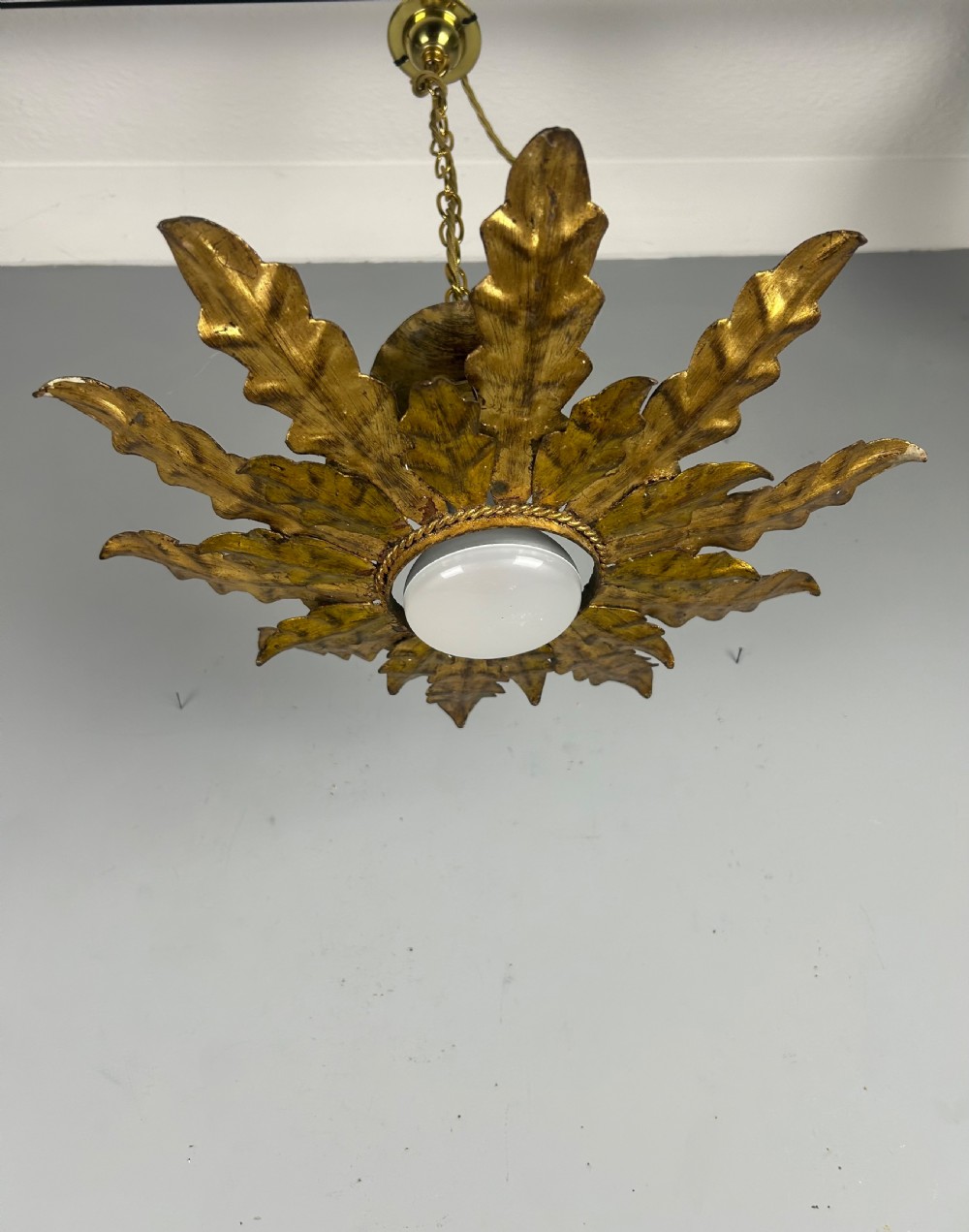 French Starburst Ceiling Light, Rewired View IX