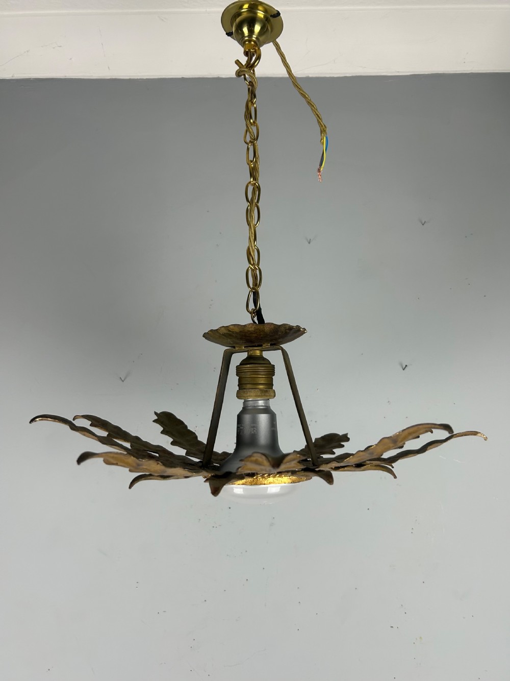 French Starburst Ceiling Light, Rewired View XI