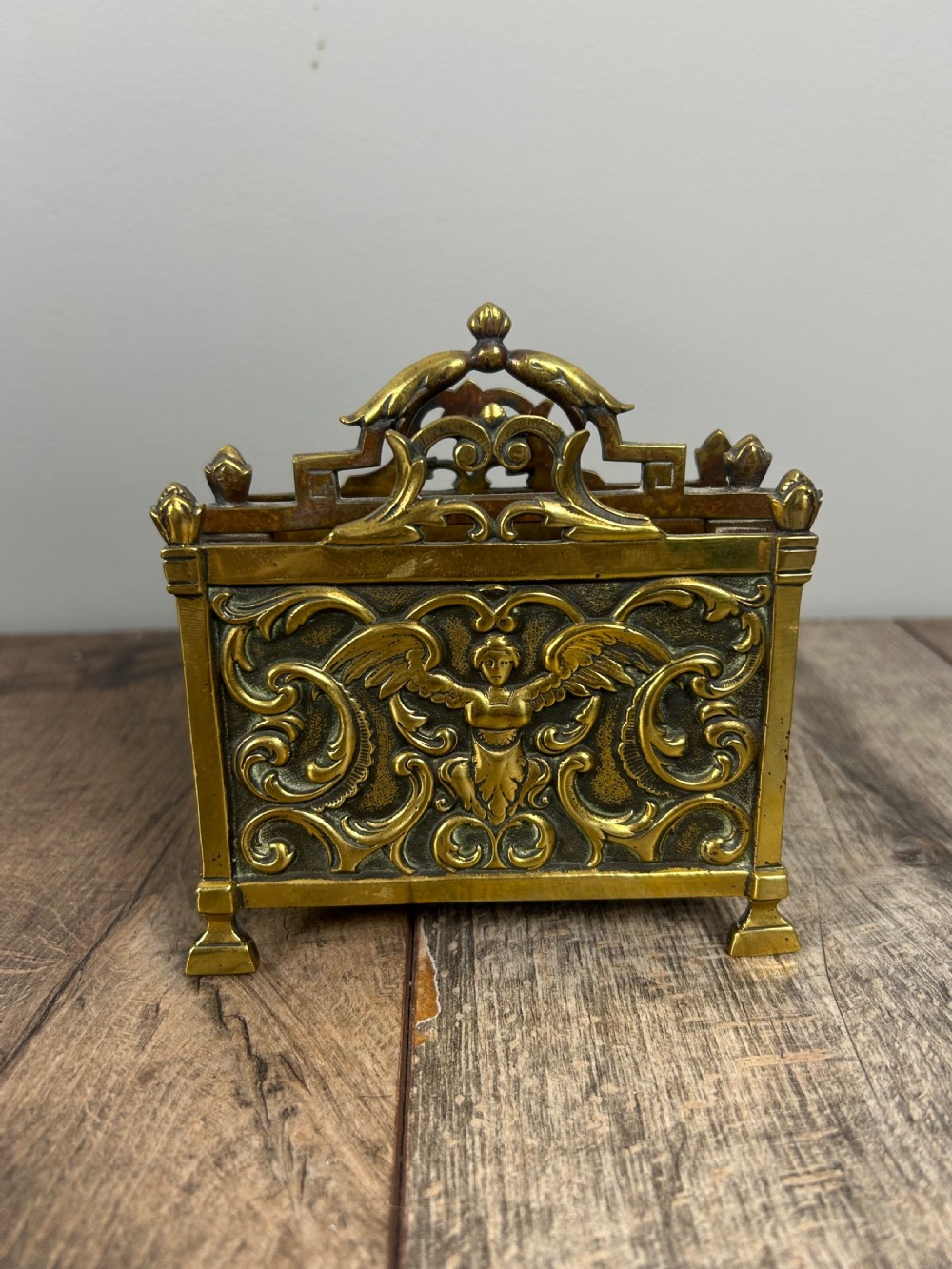 Victorian Brass Letter Rack View V