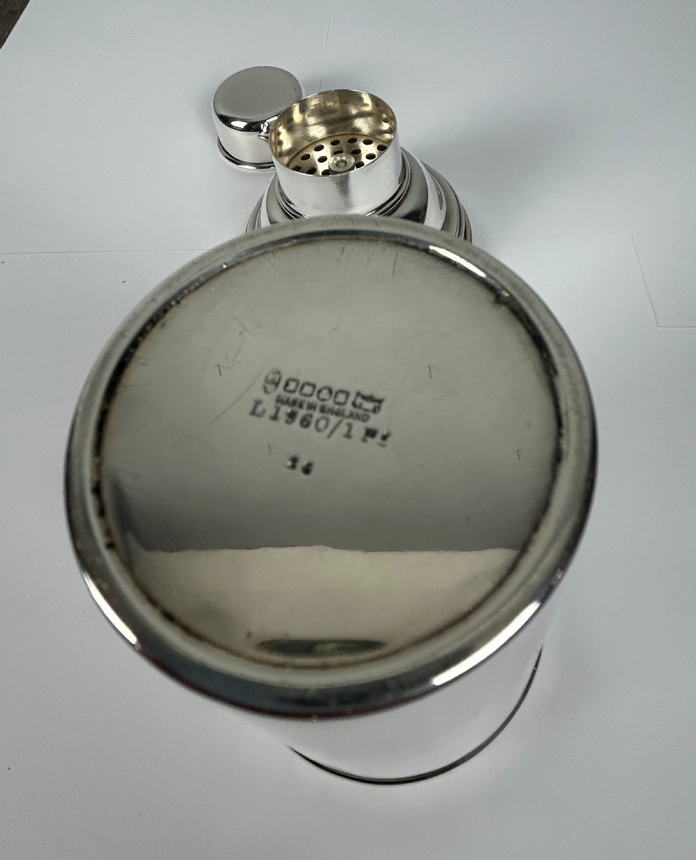 James Dixon Art Deco 1 Pint Silver Plated Cocktail Shaker with Lemon Squeezer View IV