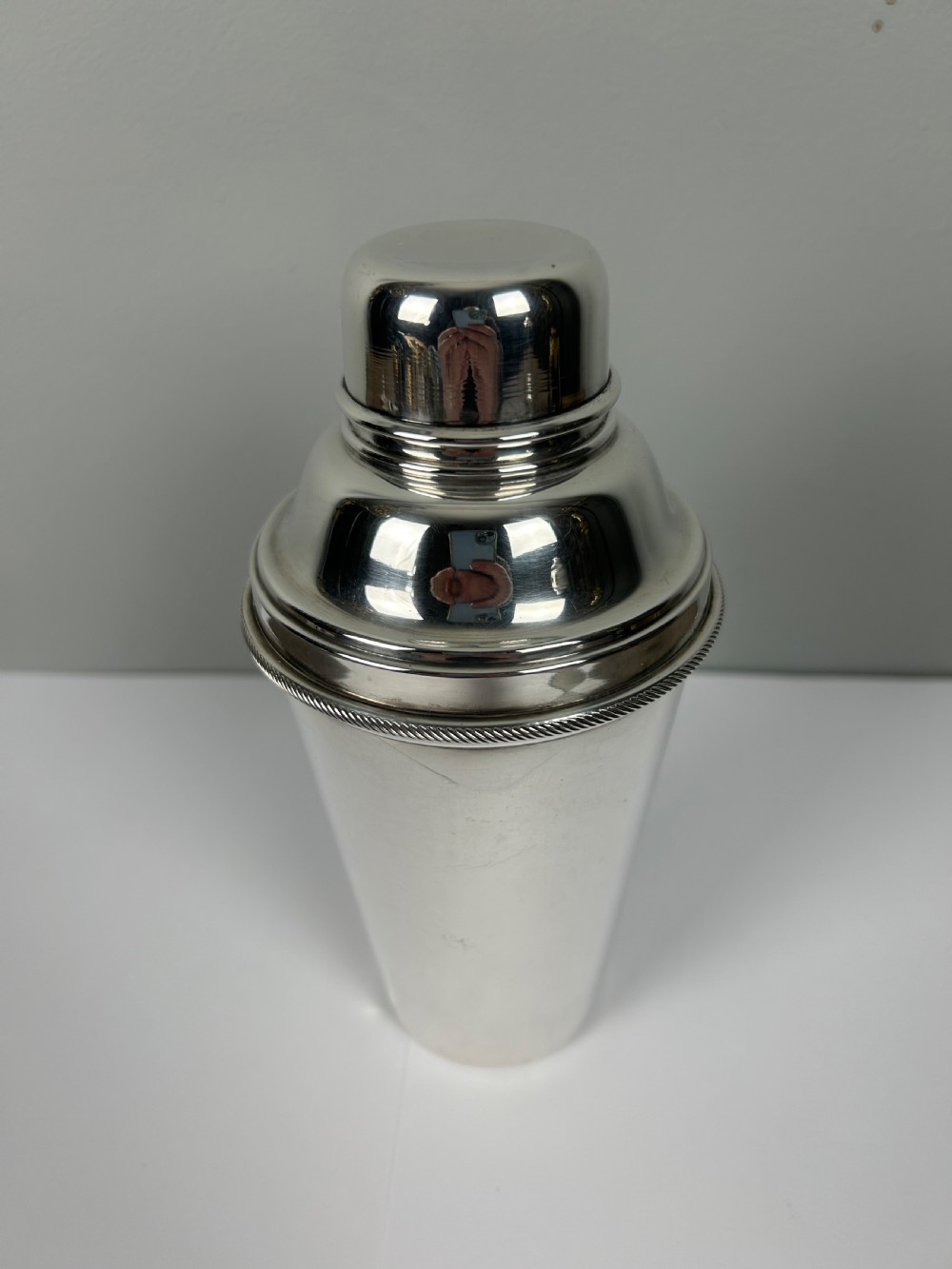 James Dixon Art Deco 1 Pint Silver Plated Cocktail Shaker with Lemon Squeezer View VIII