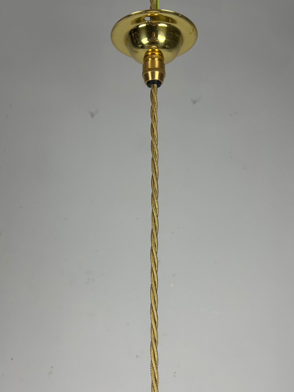 Edwardian Moonstone Glass Shade Pendant Ceiling Light View IV