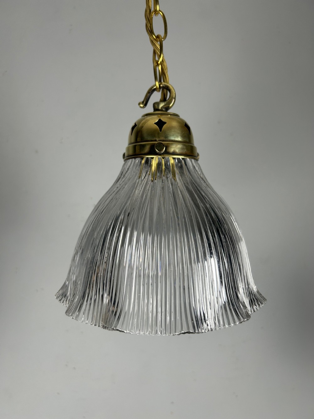 Holophane Pendant Ceiling Light With Original Shade