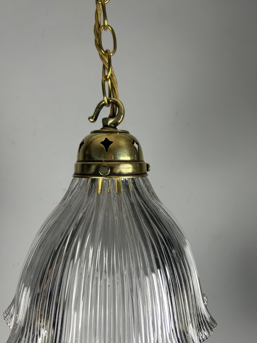 Holophane Pendant Ceiling Light With Original Shade View II