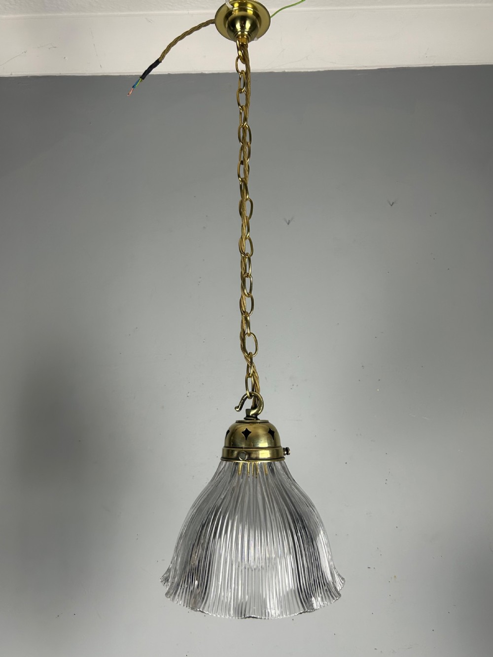 Holophane Pendant Ceiling Light With Original Shade View IV