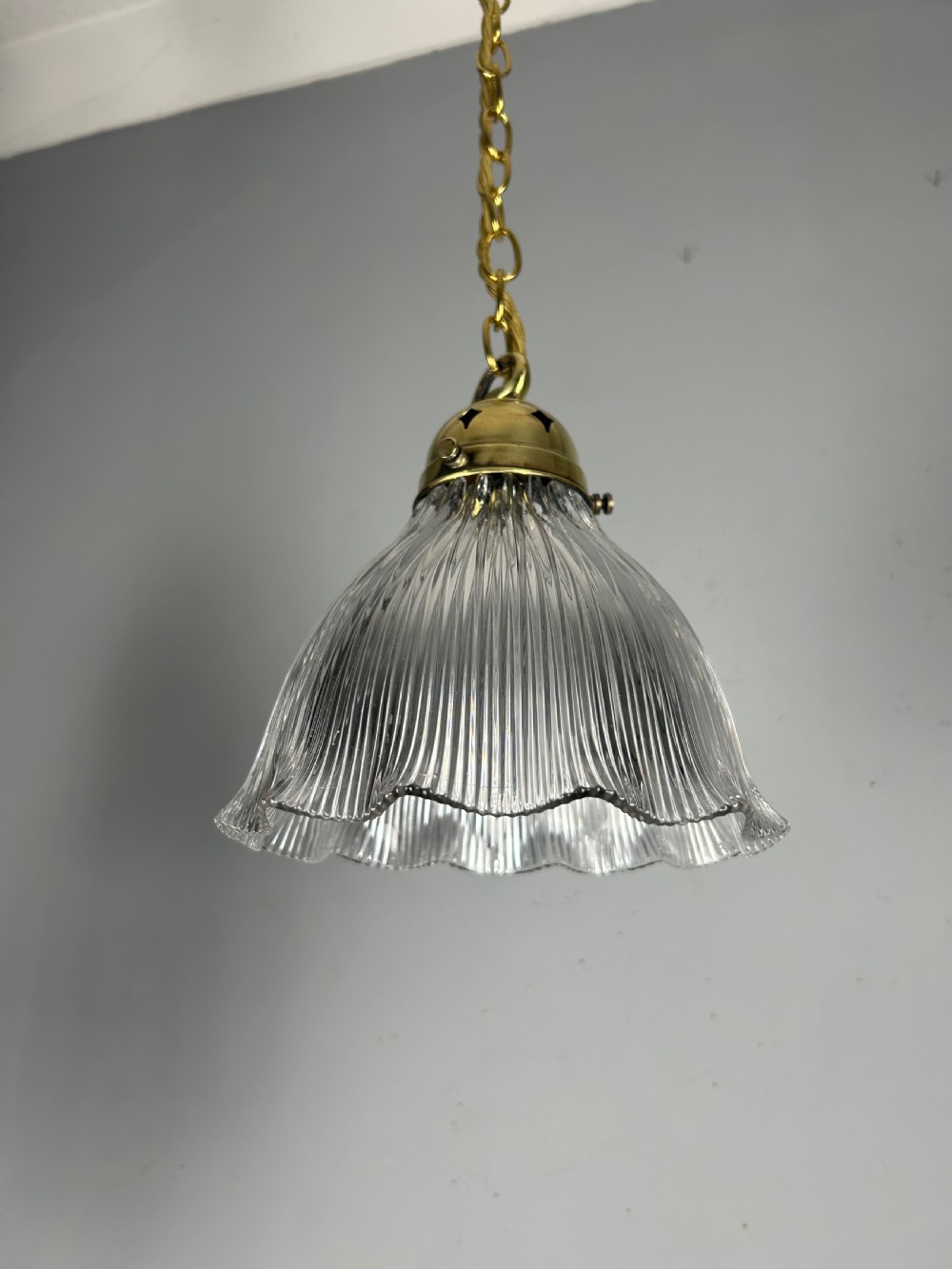 Holophane Pendant Ceiling Light With Original Shade View V