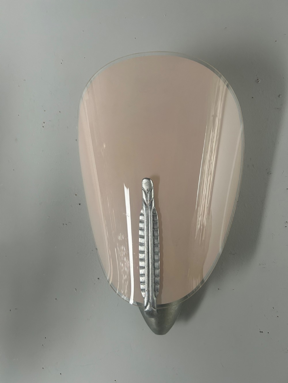 Single Art Deco Pink Glass Wall Light  View VIII