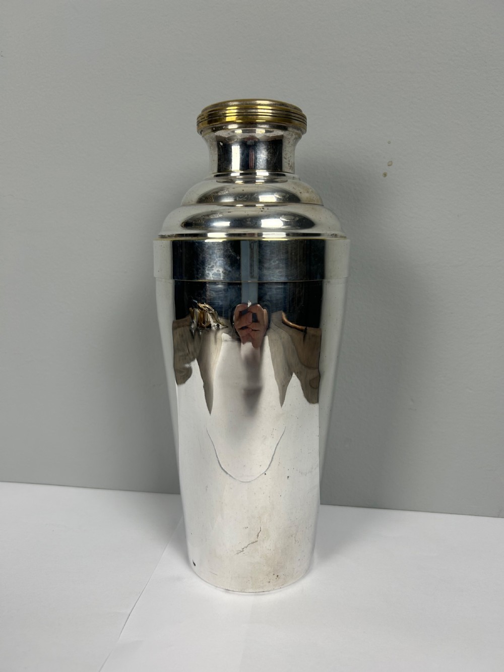 French Silver Plated Art Deco Cocktail Shaker