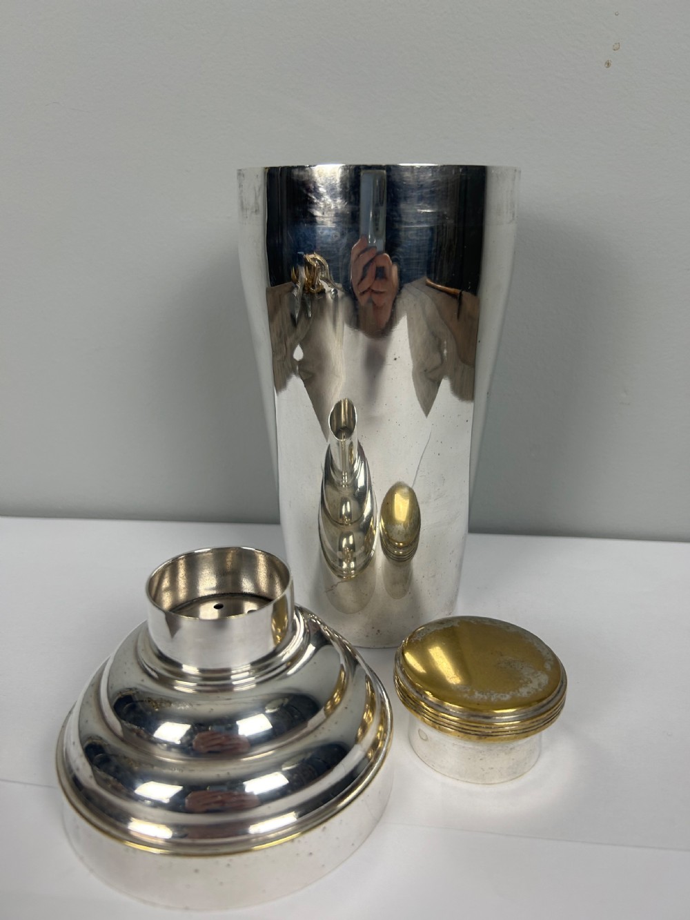 French Silver Plated Art Deco Cocktail Shaker View V