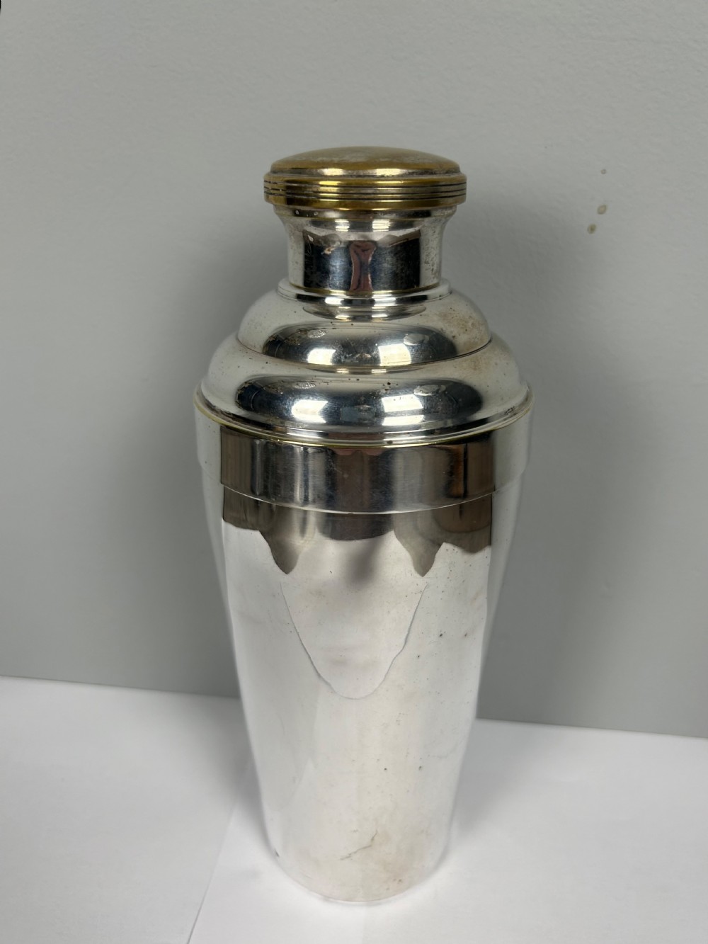 French Silver Plated Art Deco Cocktail Shaker View XI