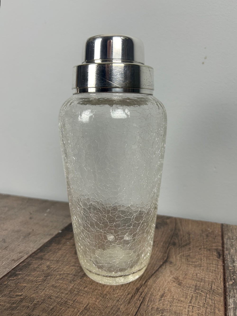 Art Deco Wmf Crackle Glass Silver Plated Cocktail Shaker View VII