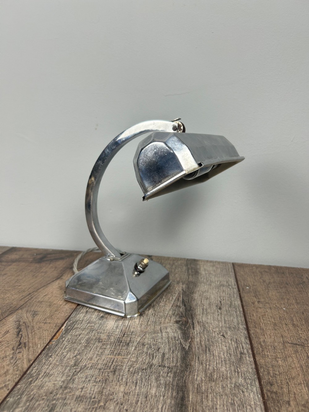 Art Deco Small Chrome Desk Table Lamp