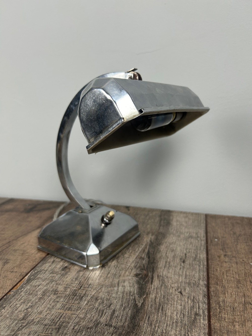 Art Deco Small Chrome Desk Table Lamp View III