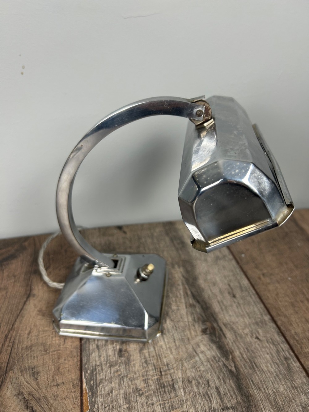 Art Deco Small Chrome Desk Table Lamp View IV