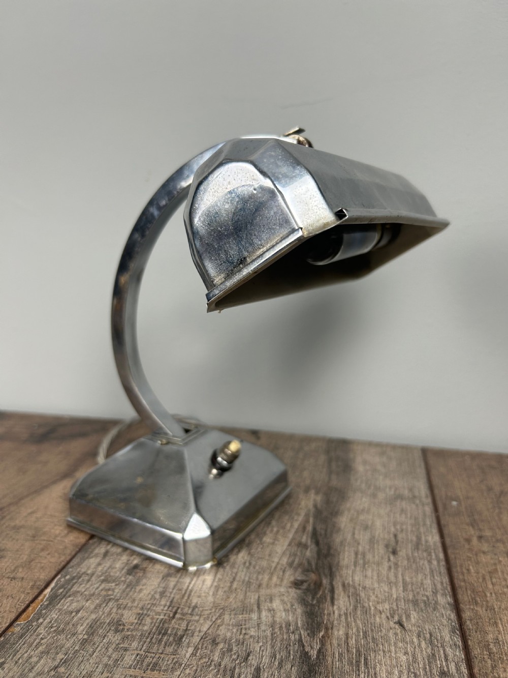 Art Deco Small Chrome Desk Table Lamp View VIII