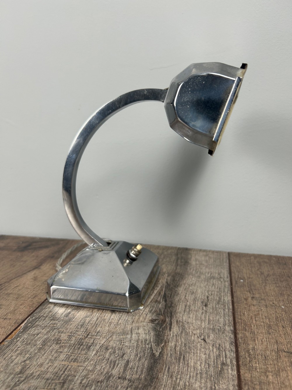 Art Deco Small Chrome Desk Table Lamp View IX