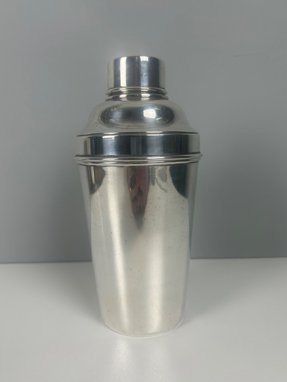 Jumbo 1 1/2 Pint Silver Plated Art Deco Cocktail Shaker By RHV & Co View II