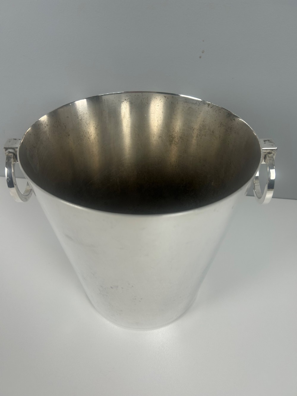 French Art Deco Silver Plated Champagne Ice Bucket by Le Chardon View III