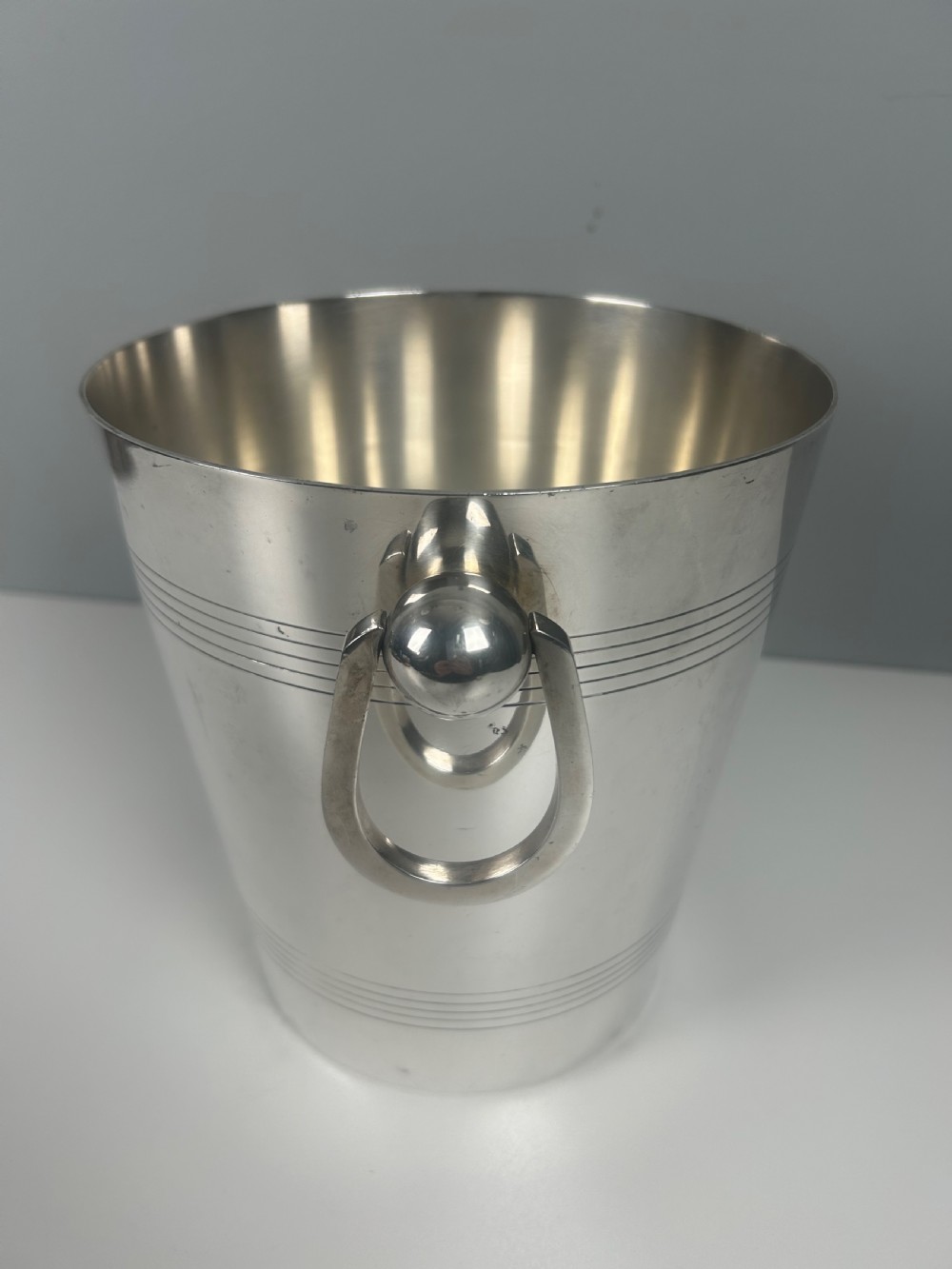Art Deco French Silver Plated Champagne Ice Bucket View VII