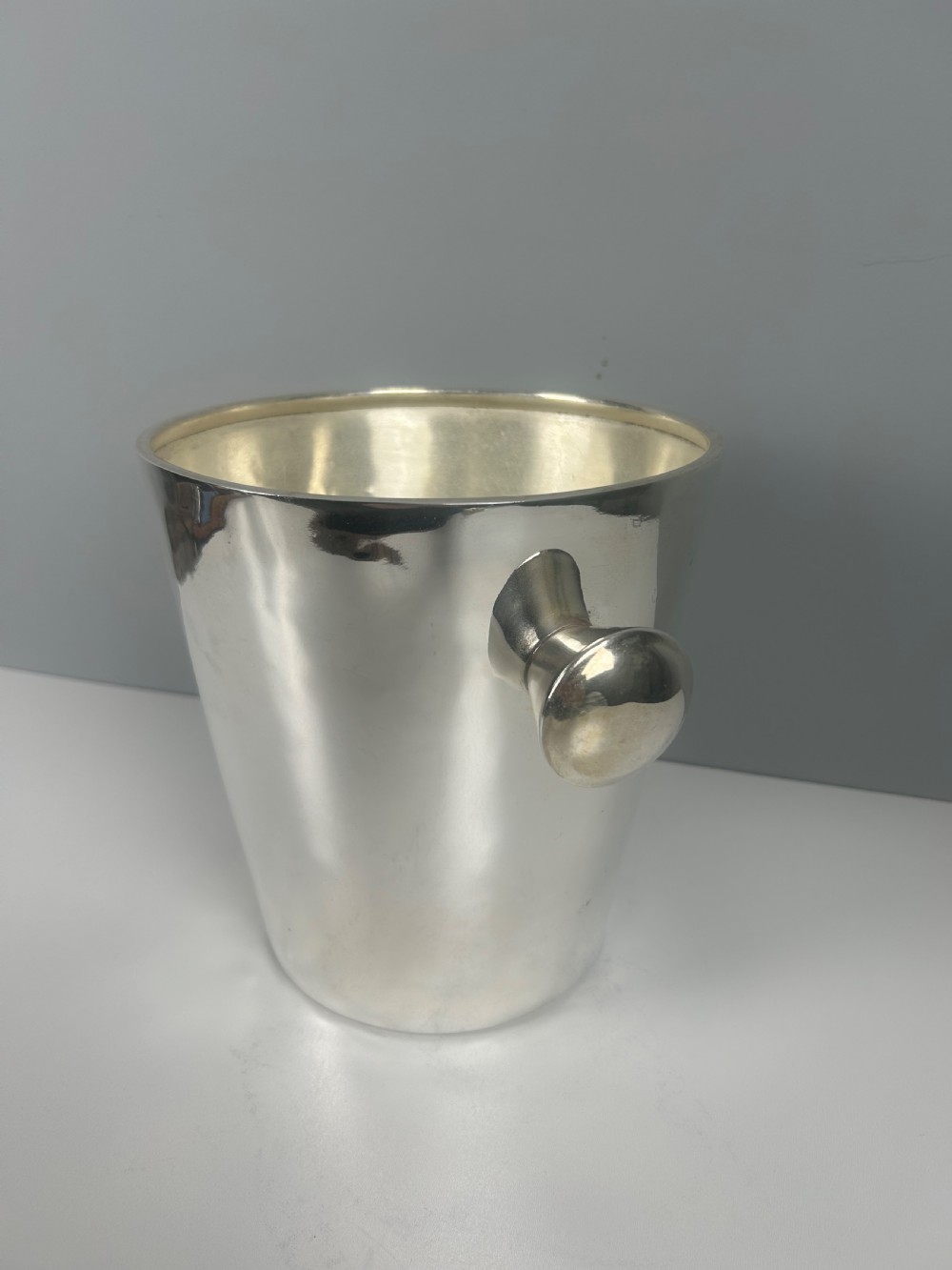 Art Deco Silver Plated Champagne Ice Bucket by Krupp Milano, Italy View IX