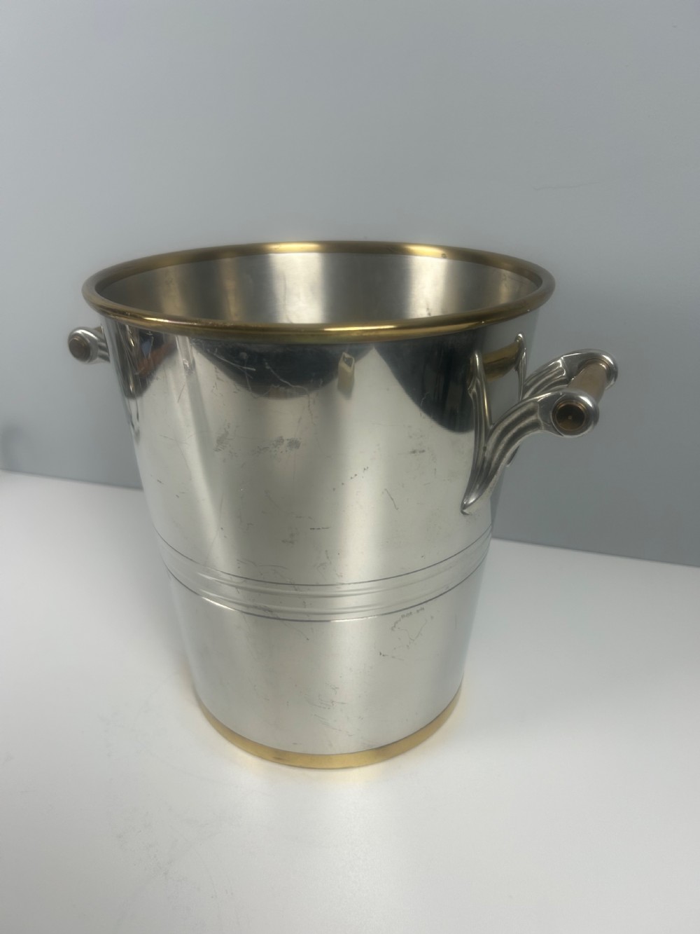 Art Deco Silver Plated Champagne Bucket by Les Etains Du Manoir, Paris