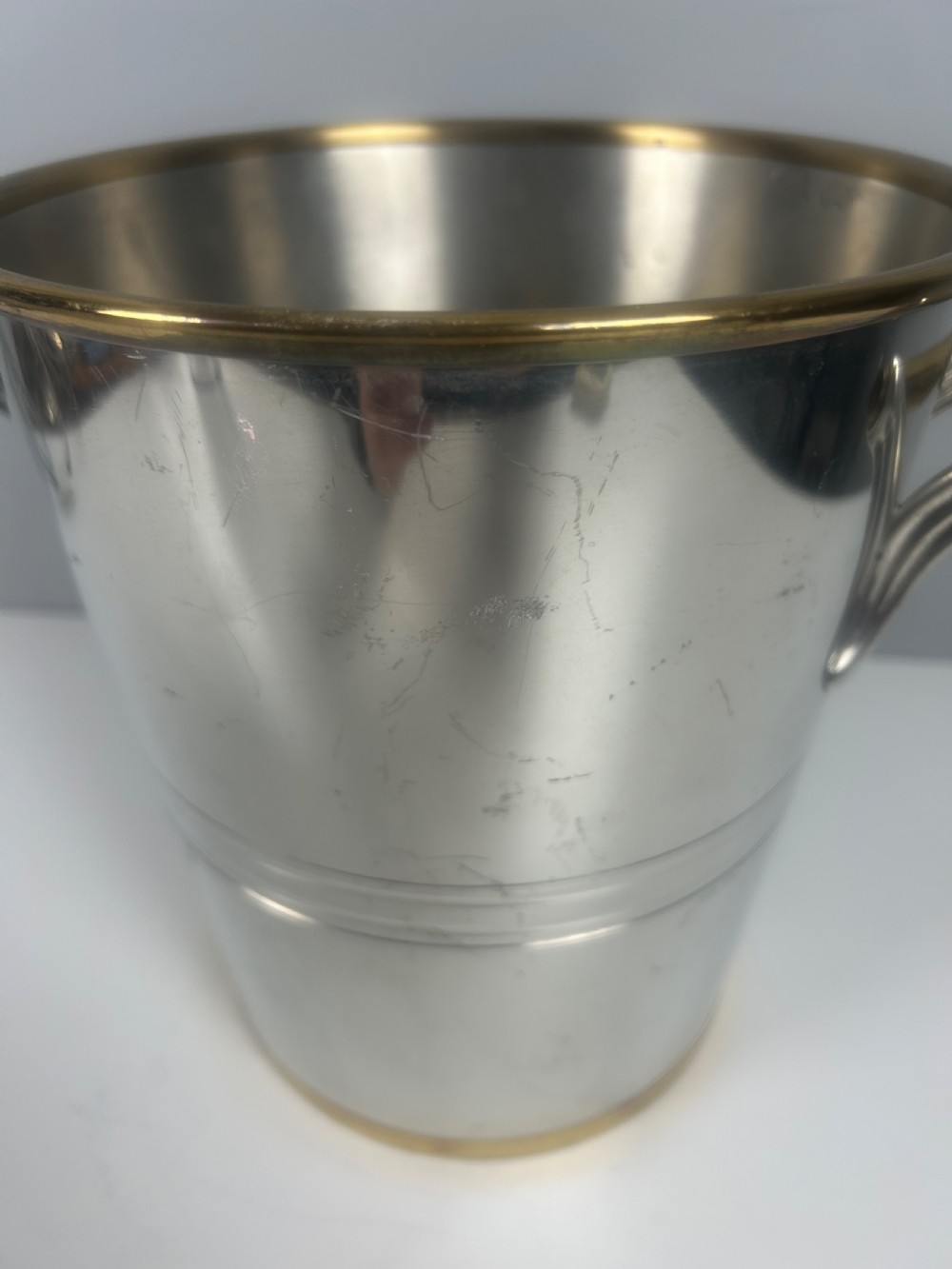 Art Deco Silver Plated Champagne Bucket by Les Etains Du Manoir, Paris View VII