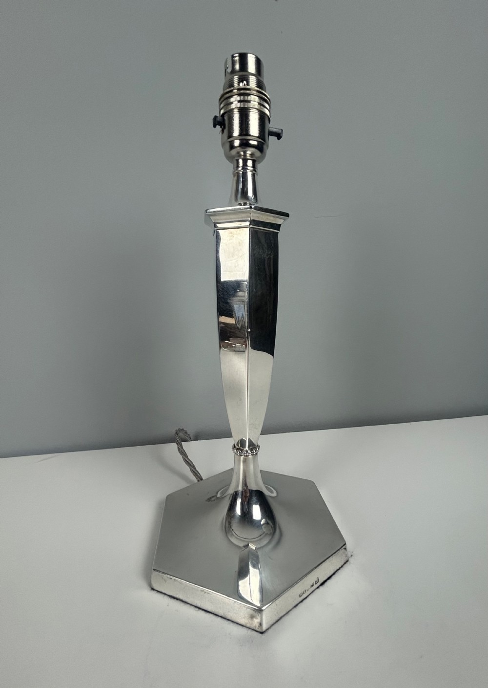 Hawksworth Eyre & Co Silver Plated Table Lamp View II