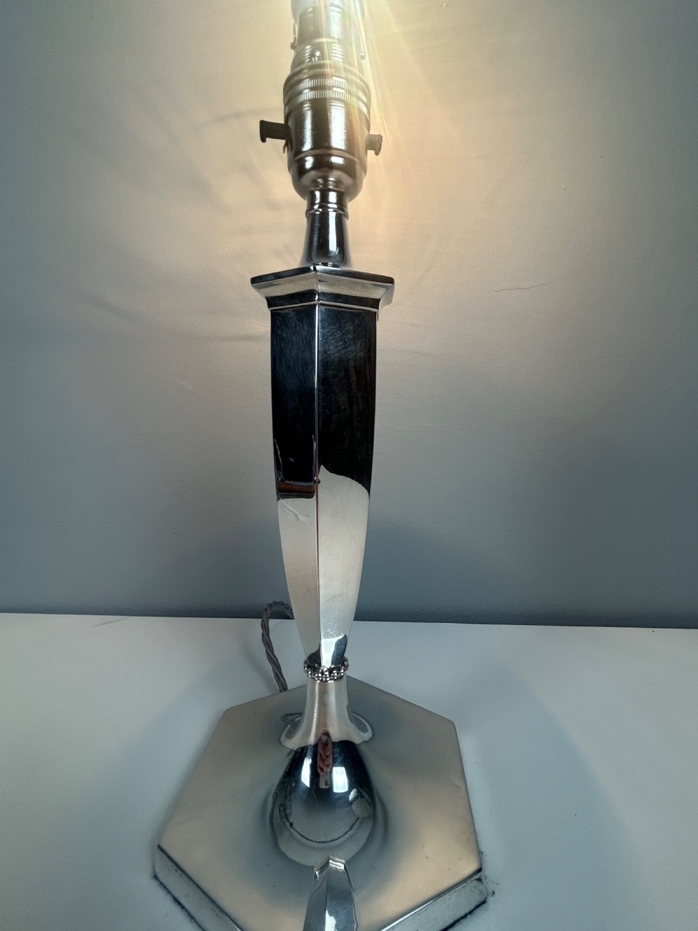 Hawksworth Eyre & Co Silver Plated Table Lamp View III