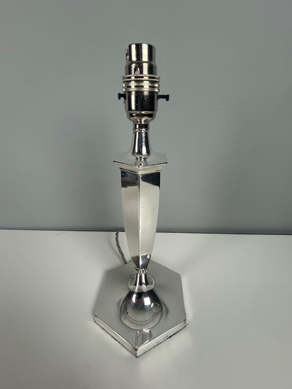 Hawksworth Eyre & Co Silver Plated Table Lamp View VII