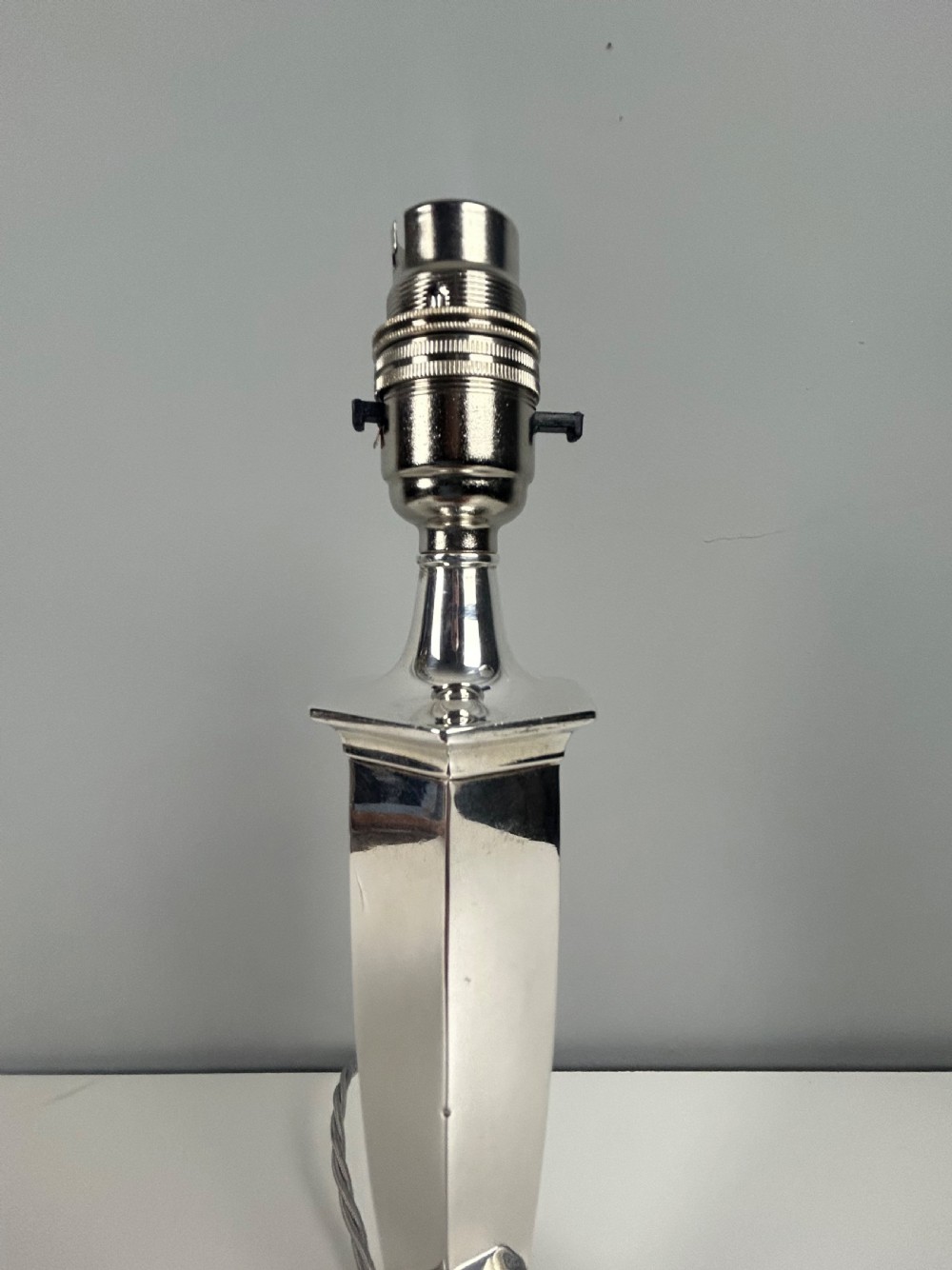 Hawksworth Eyre & Co Silver Plated Table Lamp View VIII